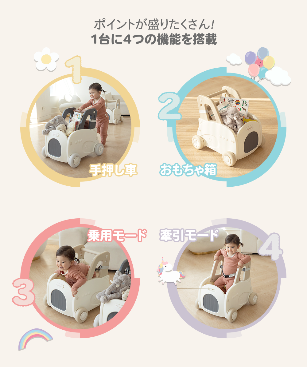 4in1 赤ちゃん手押し車 – MomnLittle