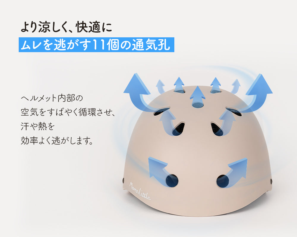 マグネットバックル付きヘルメット