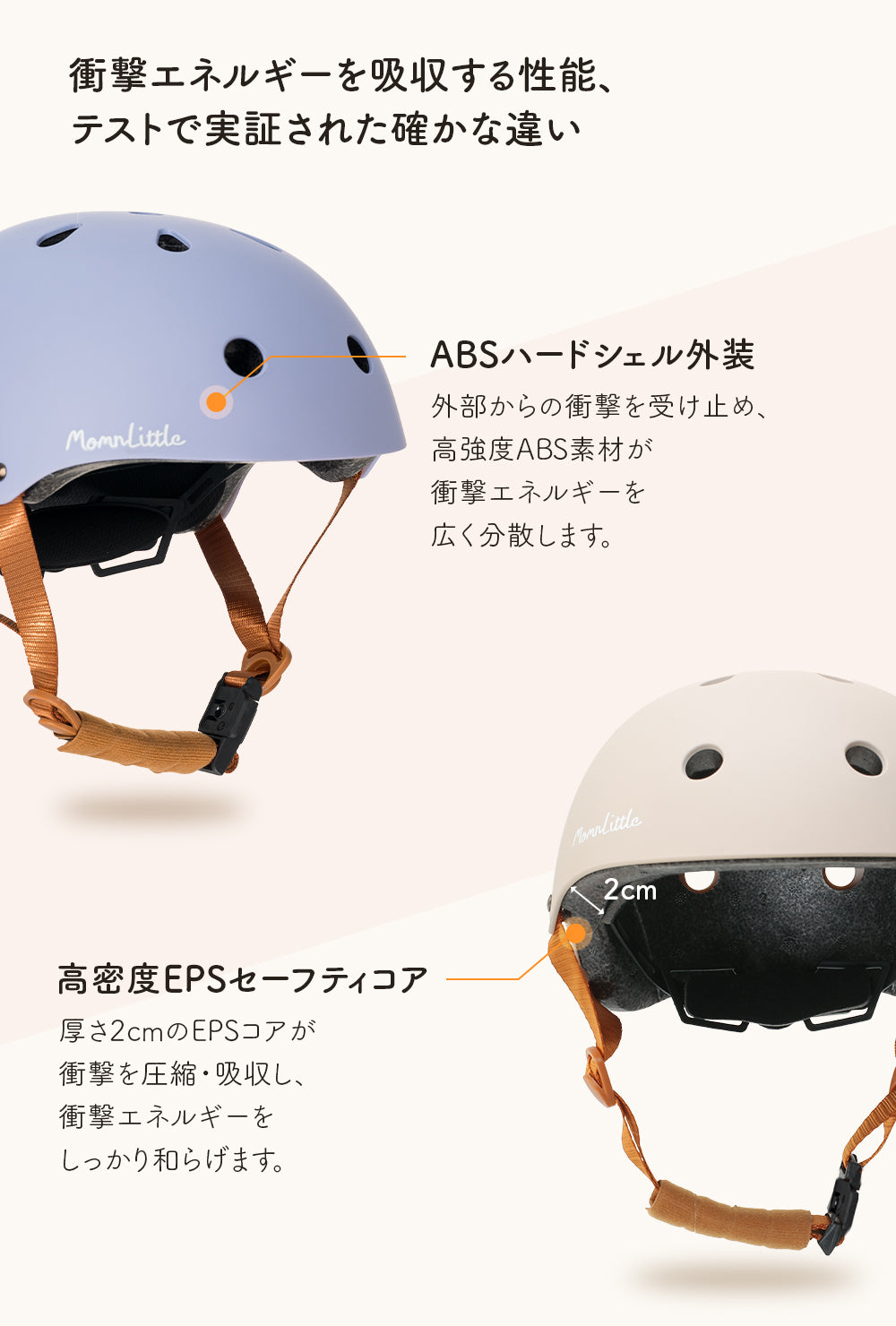 マグネットバックル付きヘルメット